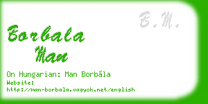 borbala man business card