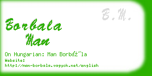 borbala man business card
